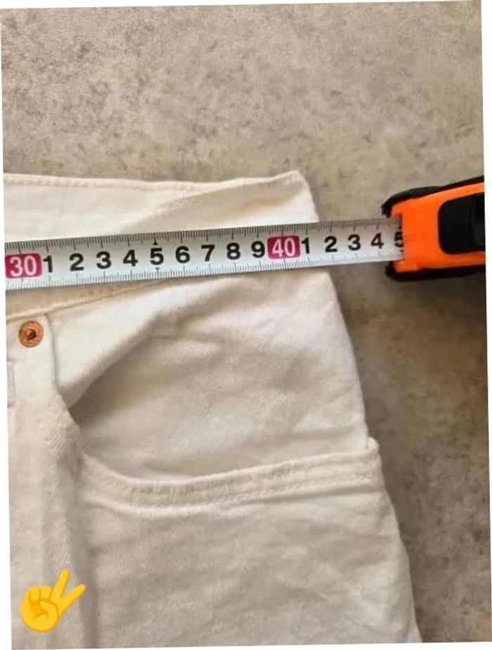 Short Levi's 501 W32 FR42 blanc Femme Women SHO170b - photo numéro 3