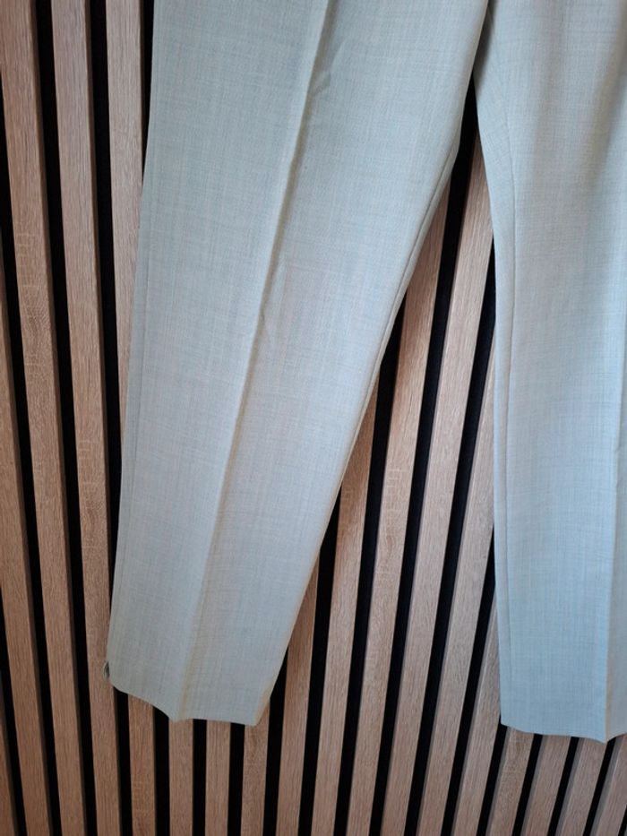 Pantalon beige coton lin Pantashop T 44 - photo numéro 4