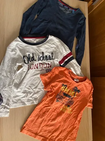 T-shirt manches longues courtes pull okaidi tao garçon 5 ans