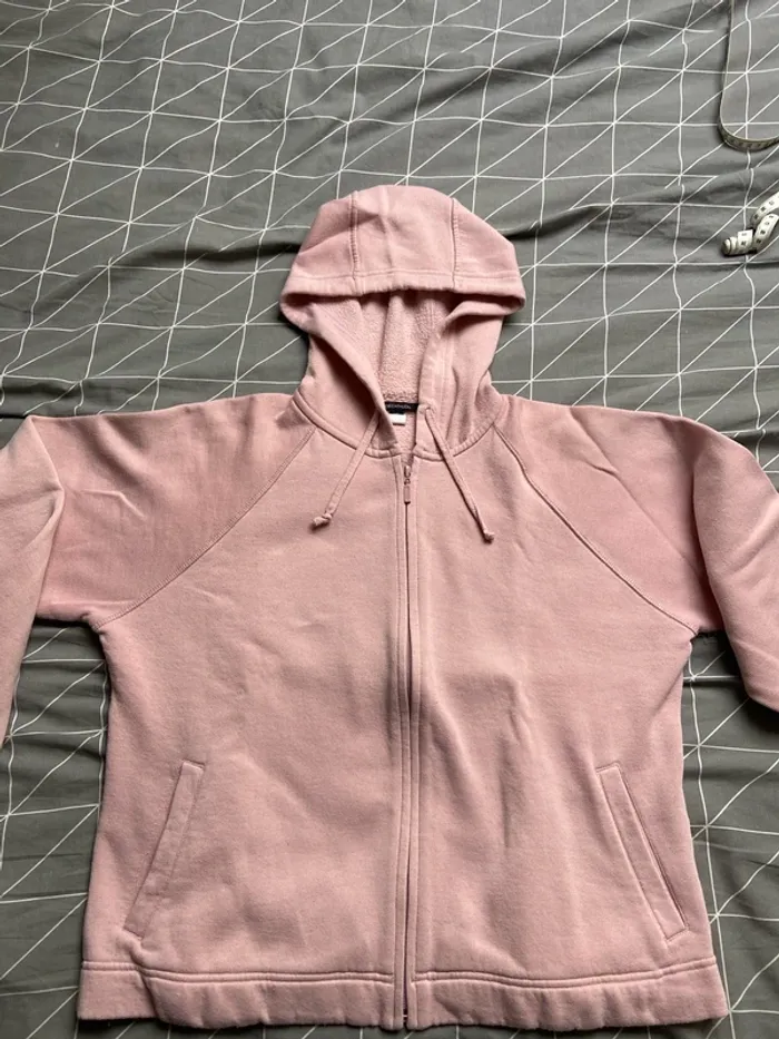 Sweat veste molleton rose - photo numéro 3