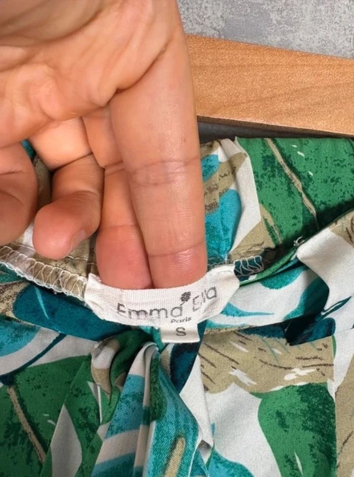 🌸 Pantalon à motif feuilles Emma Ella Taille 36/S 🌸 - photo numéro 4