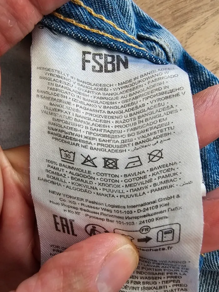 Short jean bleu FSBN homme taille M - photo numéro 14