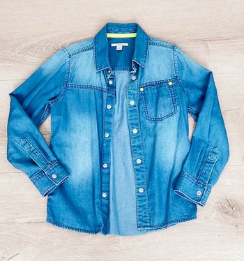 Chemise garçon manches longues jean clair taille 6/7 ans Esprit