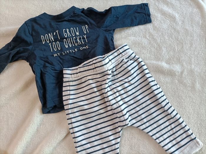 Ensemble t-shirt manches longues + pantalon 6 mois - Kiabi