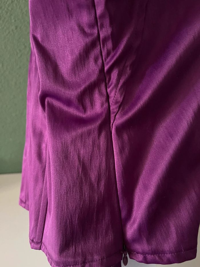 Top satiné gainant violet réveillon Noël - photo numéro 4