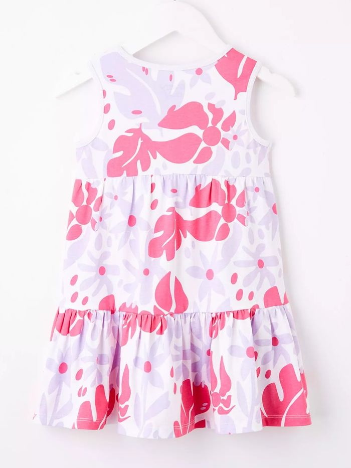 Robe sans manches à imprimé hibiscus pour fille 100% coton Everyday - taille 4 ans - photo numéro 2