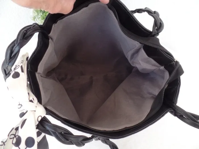 Sac noir fourre-tout & joli nœud - photo numéro 10