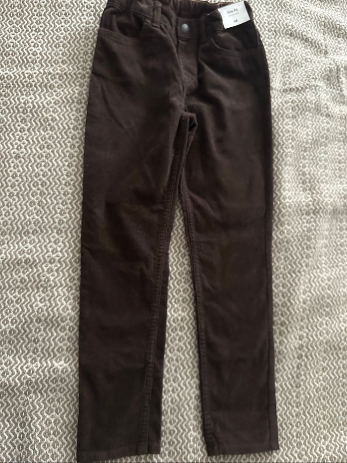 Pantalon velours marron taille ajustable 9 ans H&M neuf avec étiquette