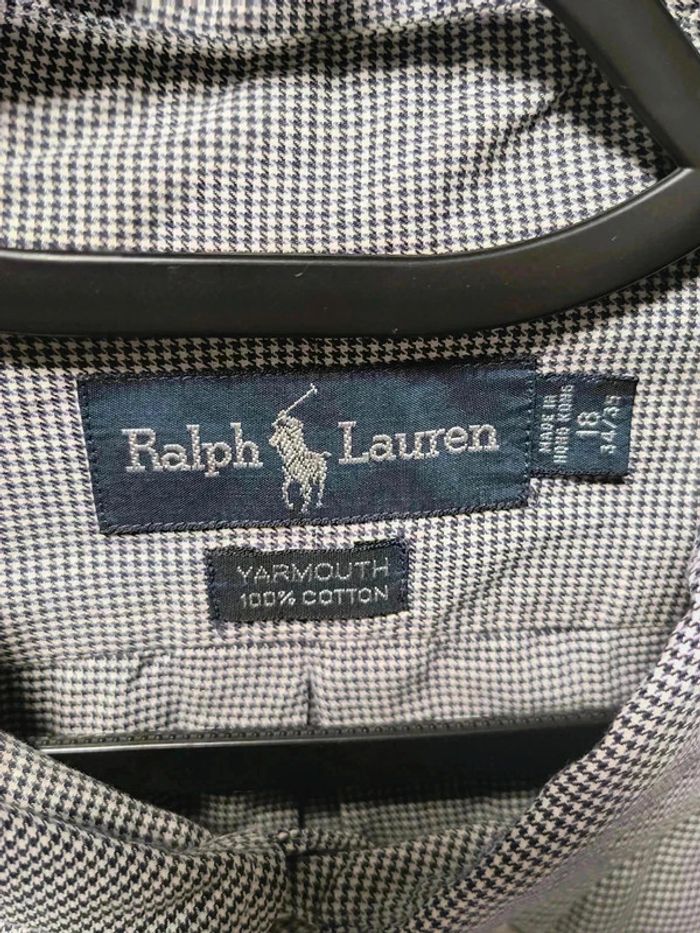 Chemise Ralph Lauren Yarmouth - Motif pied-de-poule - Taille 18 (équiv. XXL) - photo numéro 8