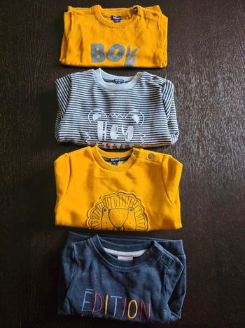 Lot de 4 pulls en 9 mois