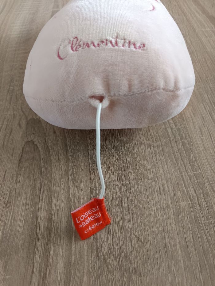Peluche musicale lapin rose Clémentine L'Oiseau bateau créateur - photo numéro 4