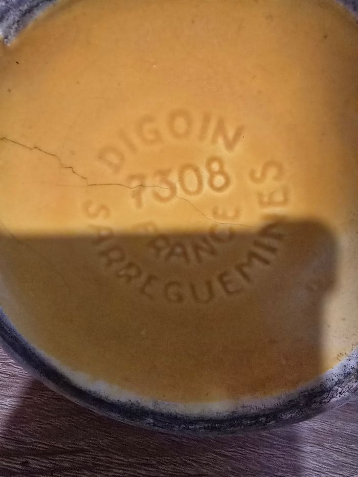 Ancien  Pichet Jaune Cruche Design Vintage Rétro Sarreguemines - photo numéro 5