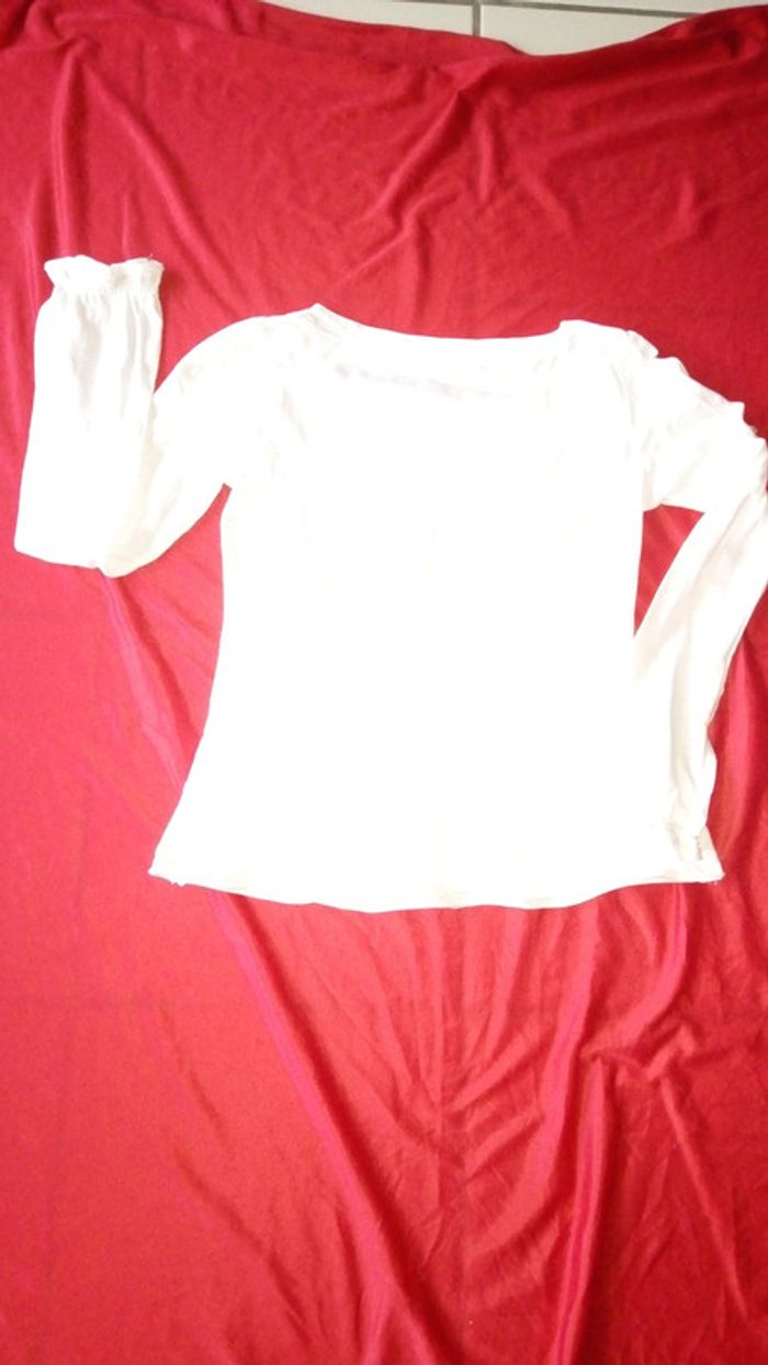 Tee-shirt blanc DDP manches longues - photo numéro 2