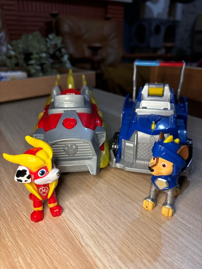 Lot 2 véhicules pat patrouille - figurines incluses - Chase et Marcus - mission spéciale - photo numéro 2