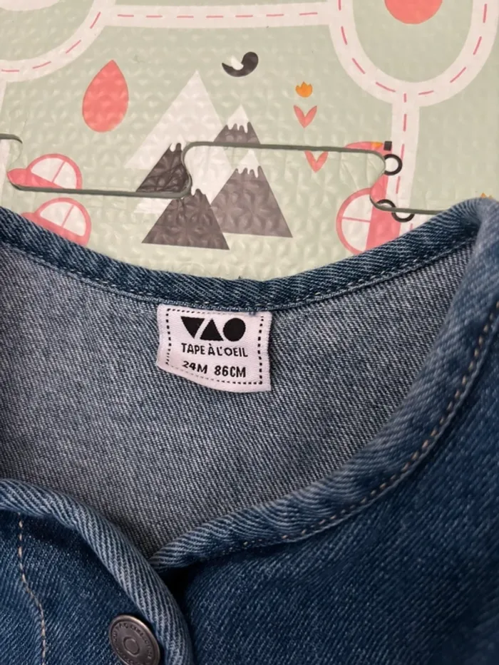 Veste en jean sans manche tape à l’œil 24 mois - photo numéro 3