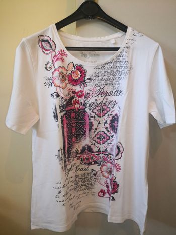 Tee shirt blanc imprimé