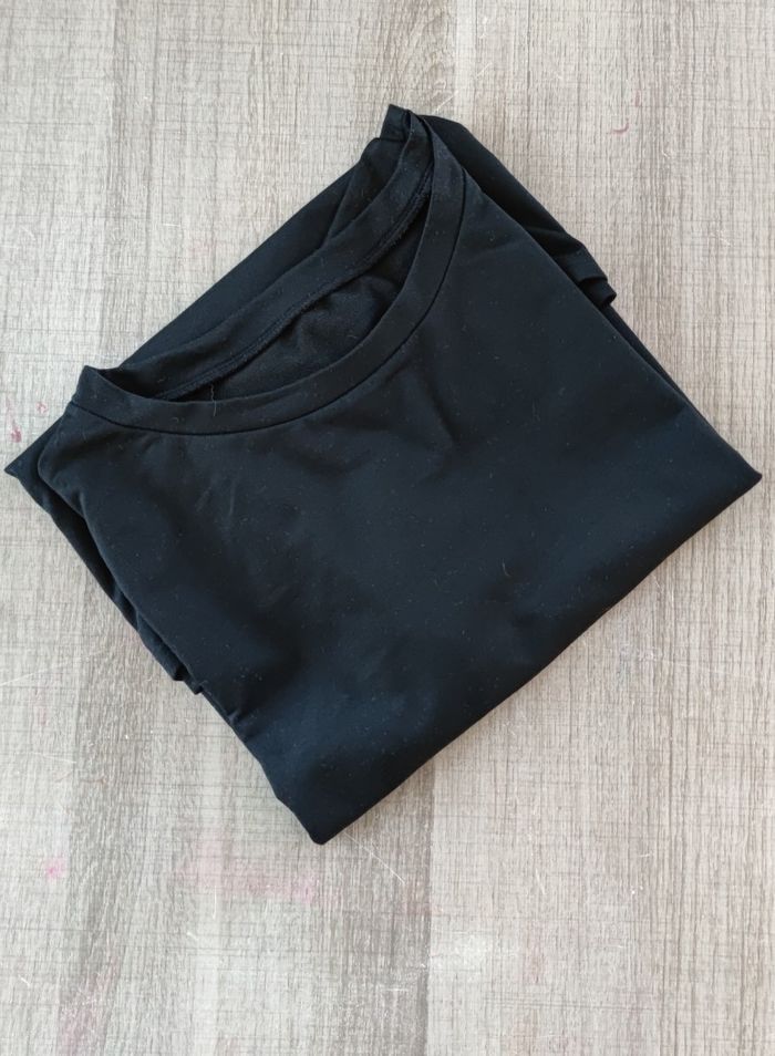 T-shirt Basique Noir 5XL (Grande Taille) - 100% Polyester - TBE - photo numéro 5