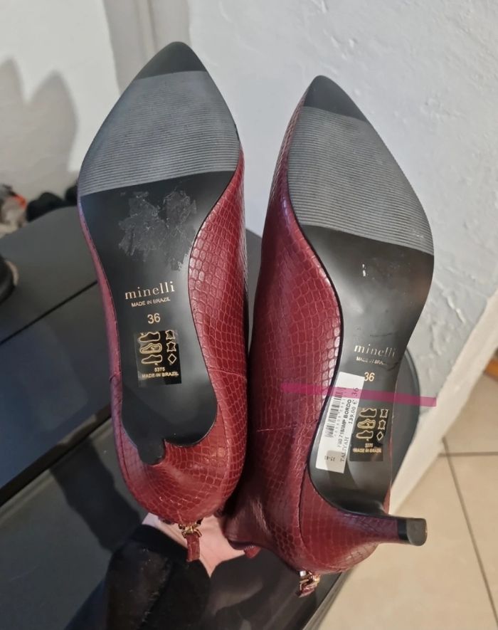 Bottines Minelli cuir 36 - photo numéro 5