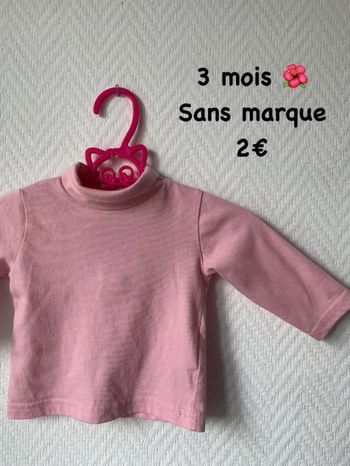 T-shirt 🌺 3 mois 🌺 Sans marque