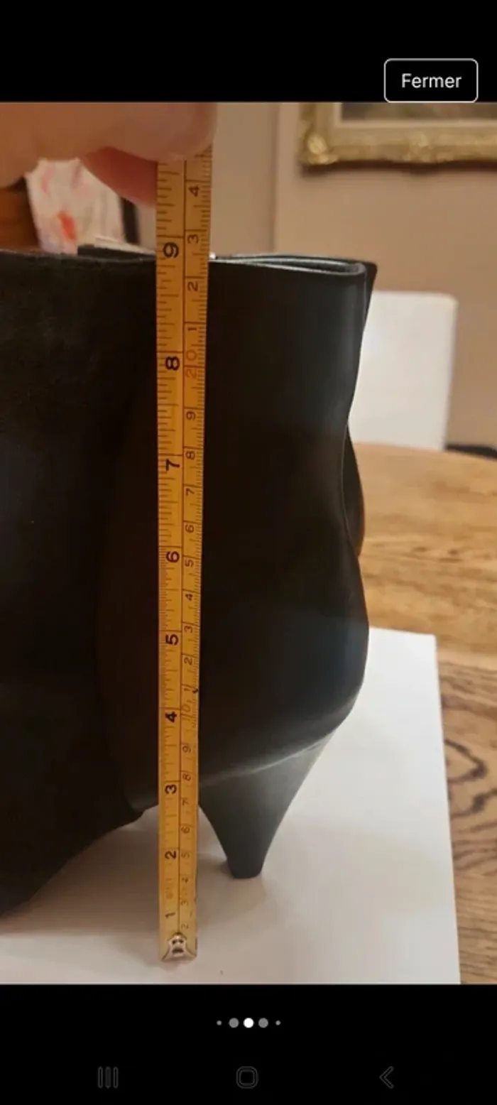 Bottine noir I love Shoes t 39 neuf talon 8,5cm - photo numéro 9