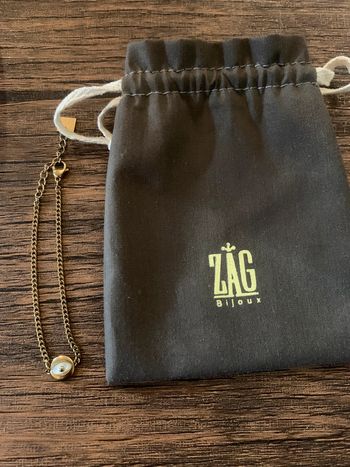 Bracelet Zag oeil nacre et doré neuf