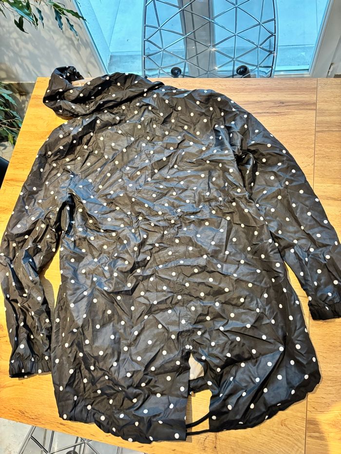 Parka imperméable légère noir pois blanc en pack taille M Primark - photo numéro 3