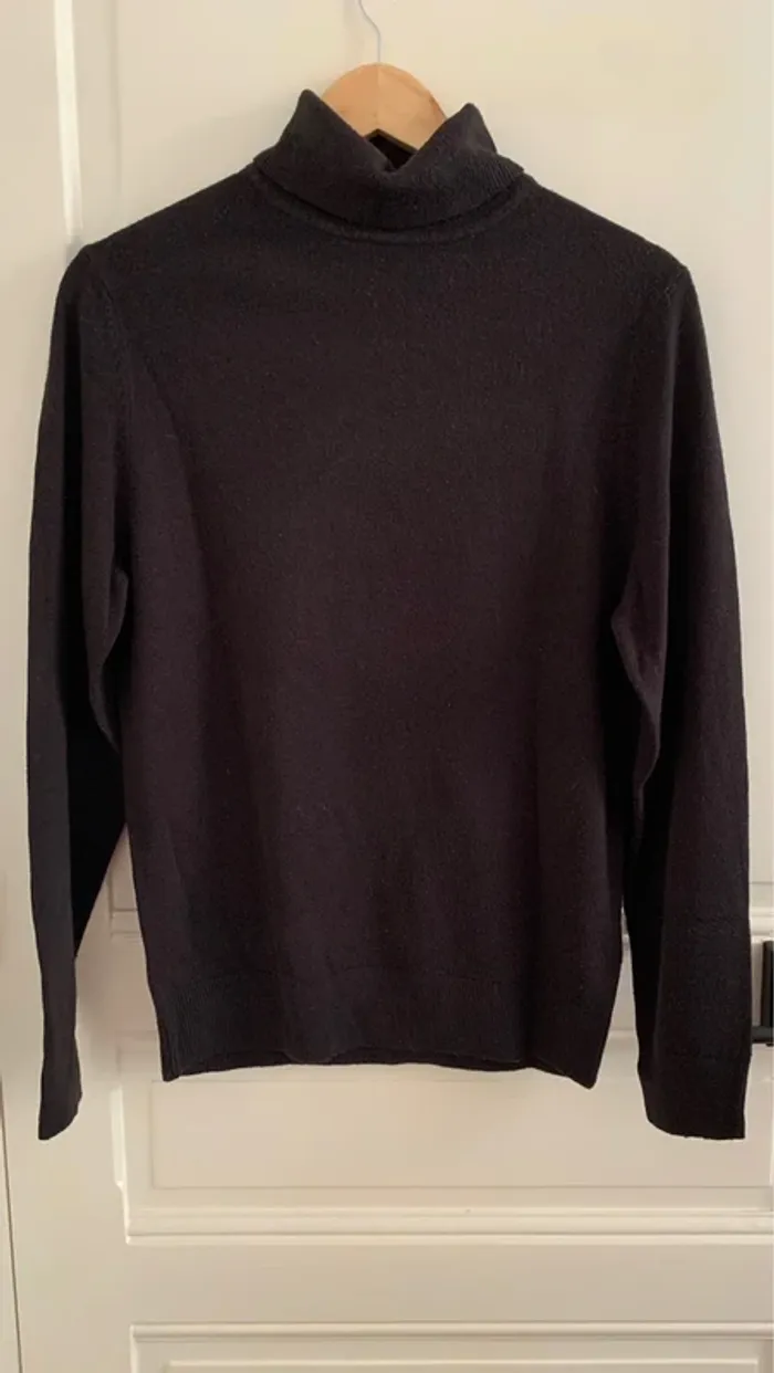Pull col roulé noir - photo numéro 2