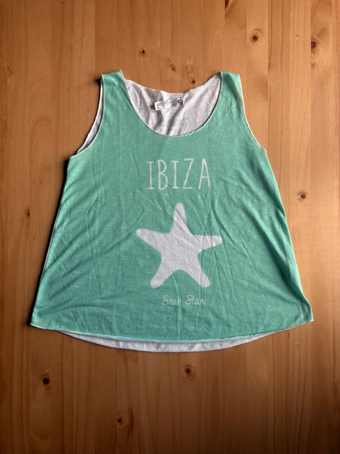Débardeur Ibiza vert clair oversize été - photo numéro 3