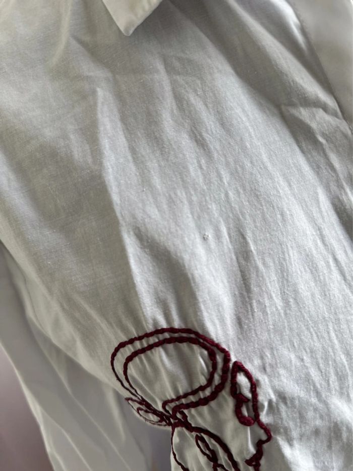 Chemise blanche brodé oversize 36 - photo numéro 4
