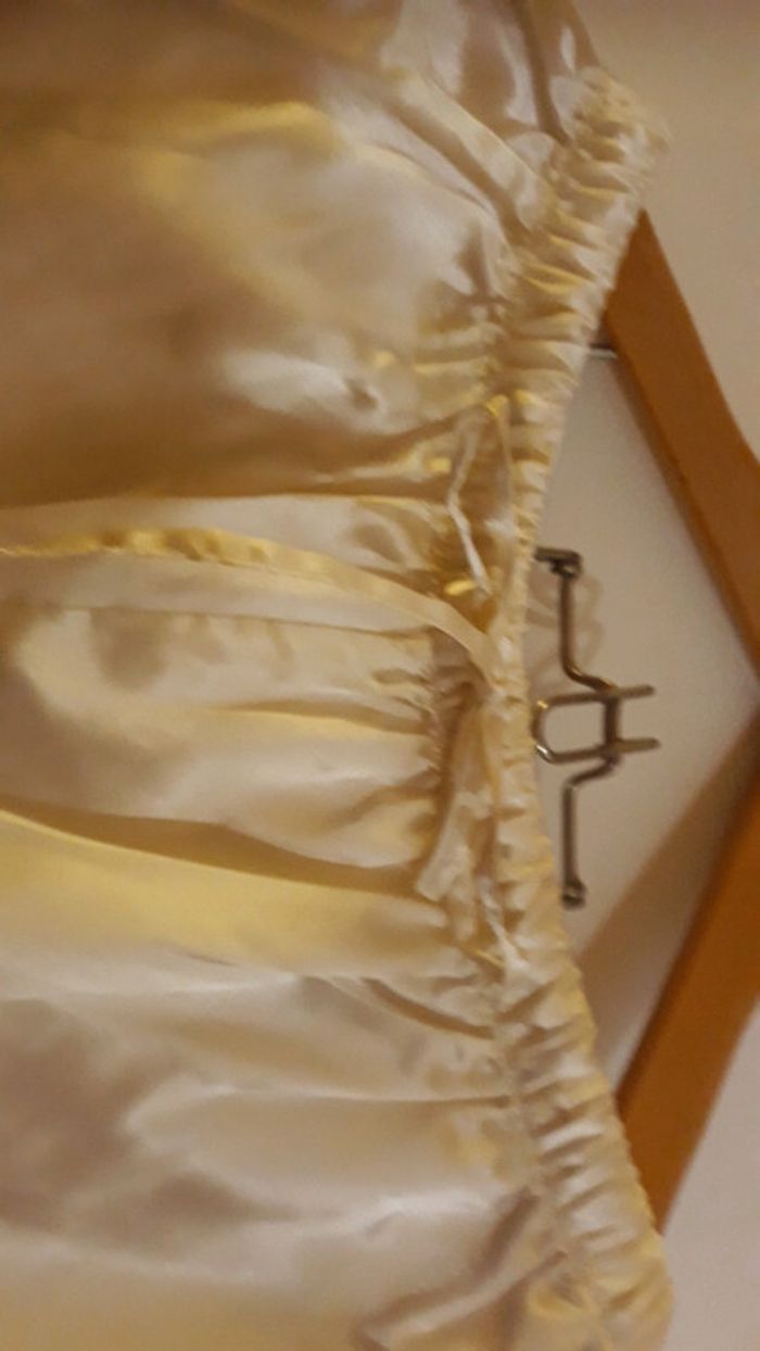 Pyjama satiné écru- T. 44 - photo numéro 3