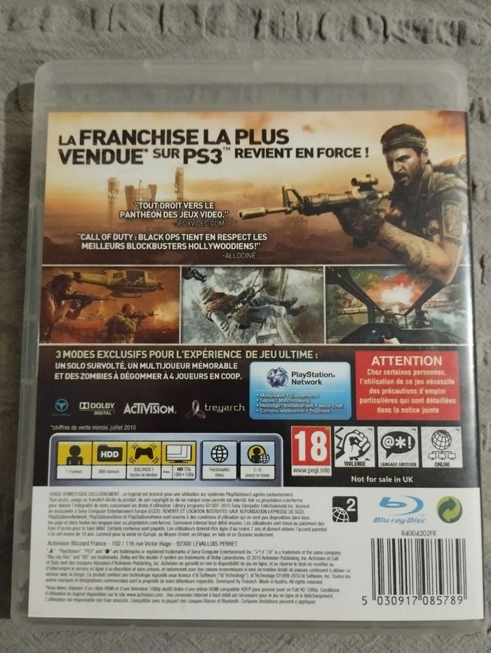 Call of duty black ops PS3 complet - photo numéro 3