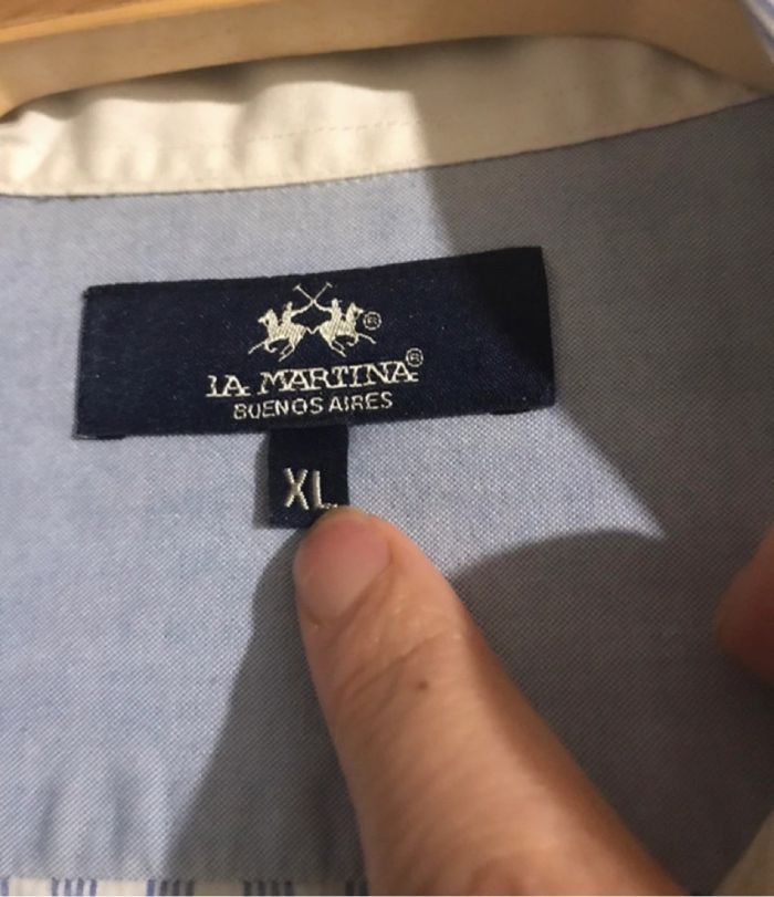 chemise homme marque la martina taille XL - photo numéro 2