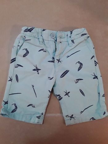 Bermuda turquoise garçon 2 ans TAO TBE