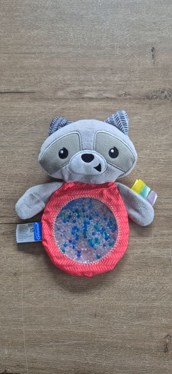Doudou sensoriel raton laveur