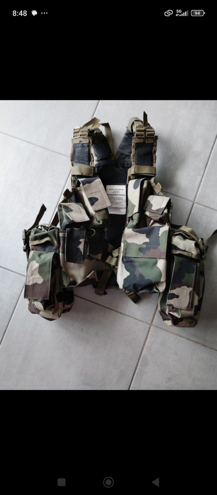 Gilet tactique militaire homme