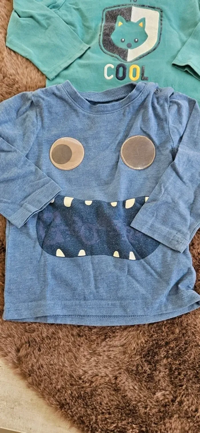 Lot pull et t-shirt manches longues 18 mois garçon - photo numéro 6