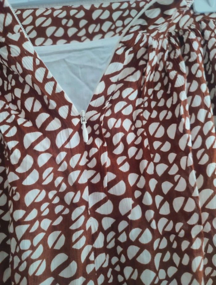 jupe tawney à motif bicolore marron cognac femme - photo numéro 6