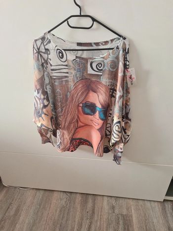 Pull "chauve souris" imprimé