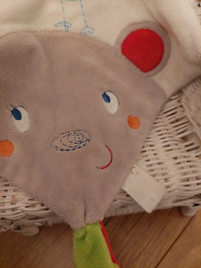 Doudou mouchoir ourson gris Nicotoy - photo numéro 4