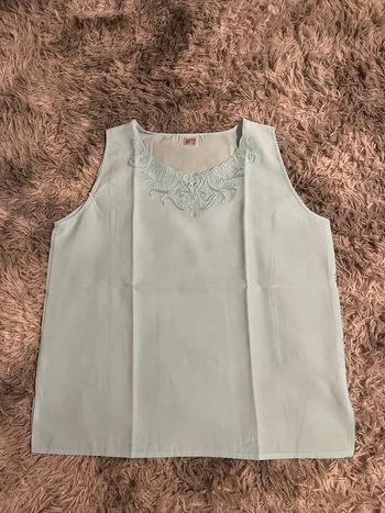 Haut bleu femme