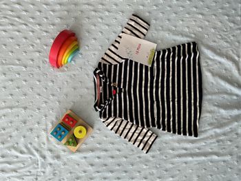 robe manches longues rayée marine et blanc 18 mois petit bateau