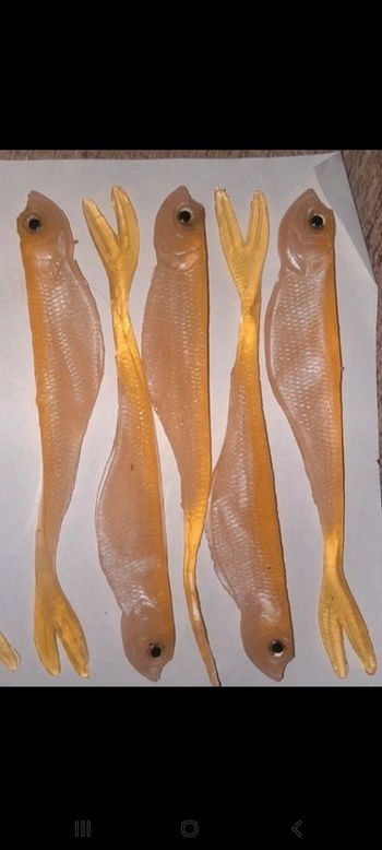Lot de 5 poissons gélatine jaune