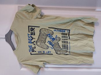 T-shirt maillot vert 12 ans manette gamer