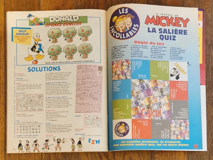Ancien journal de mickey avec poster les Aristochats N°2488 année 2000 vintage - photo numéro 12
