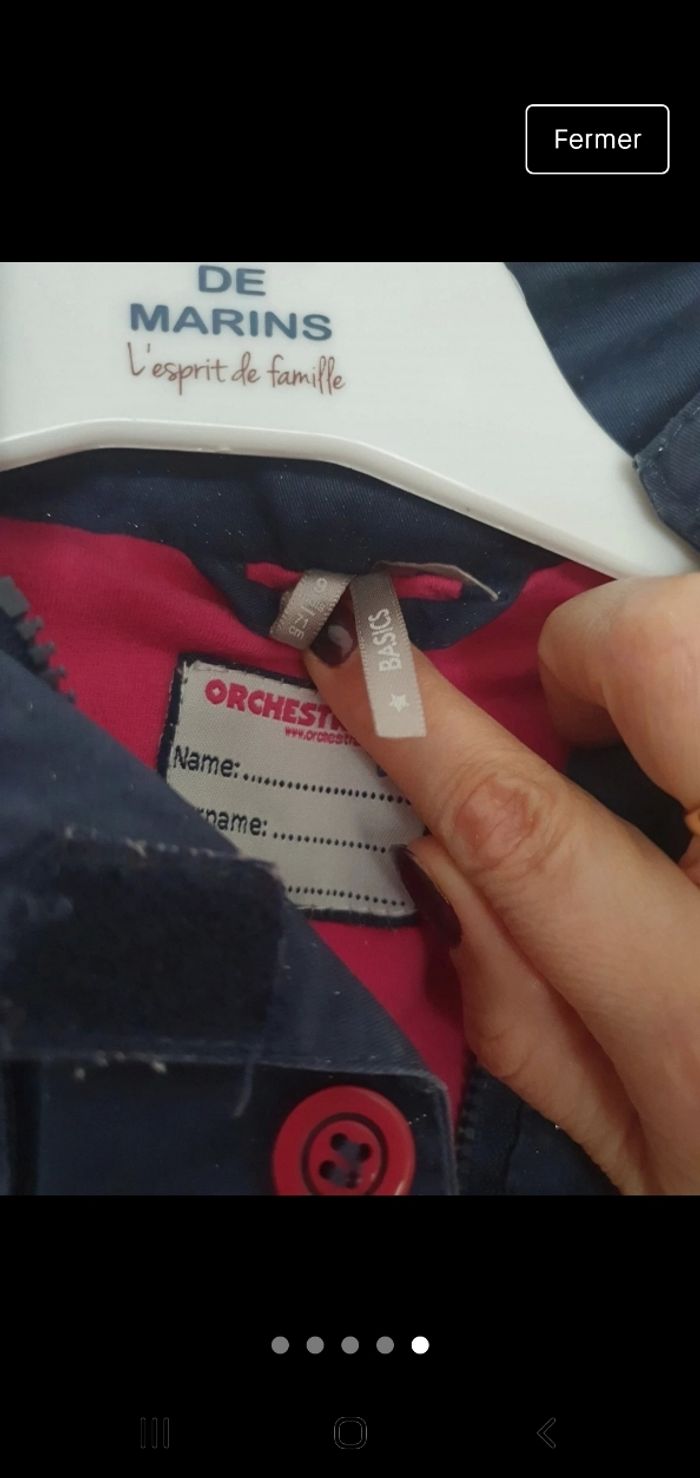 Imperméable bleu pailleté 9 mois orchestra - photo numéro 5