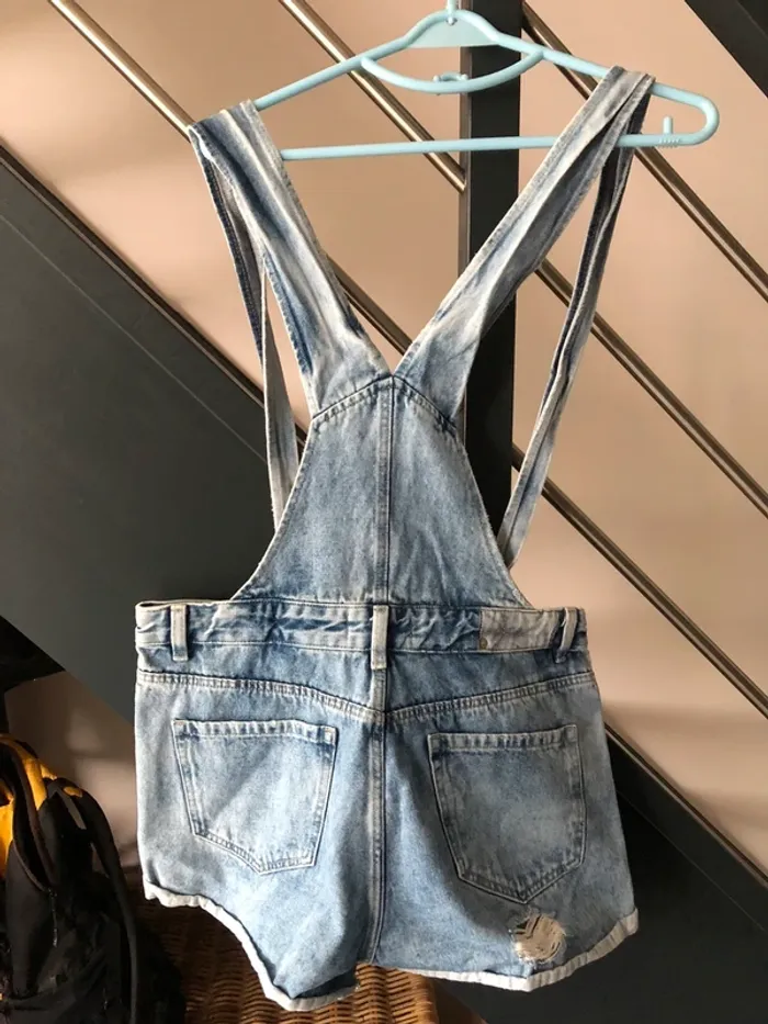Combishort courte en jean - photo numéro 2