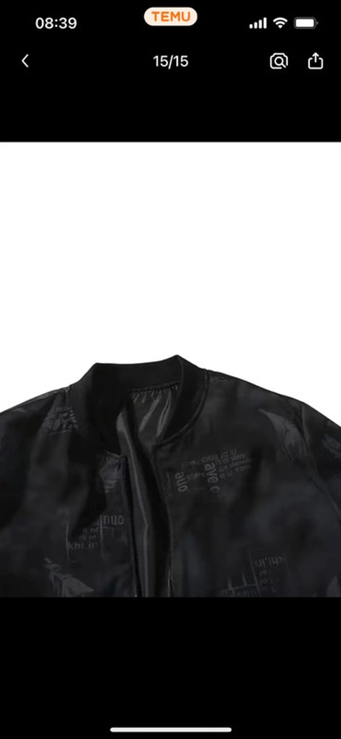 Blouson Homme Neuf Noir Taille M - photo numéro 3