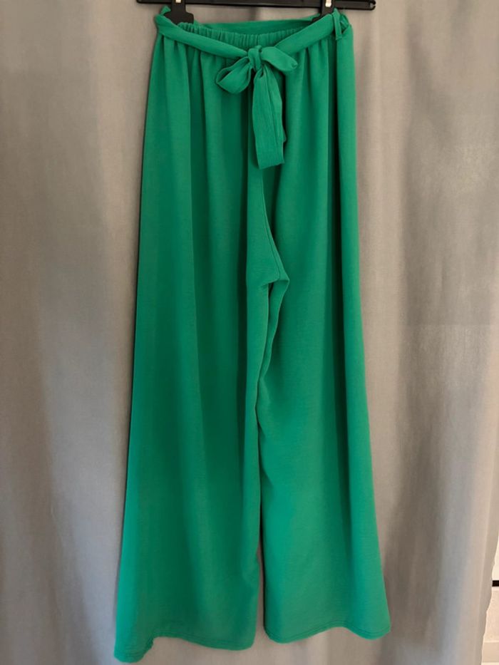 Pantalon fluide vert