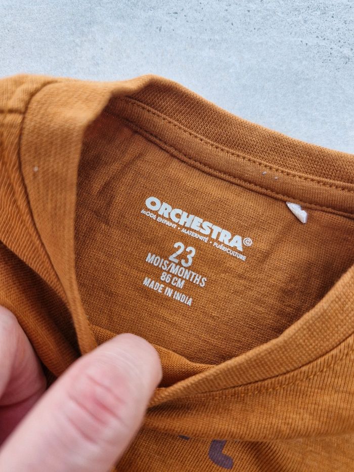 T-shirt manches longues marron Orchestra 23 mois - photo numéro 3