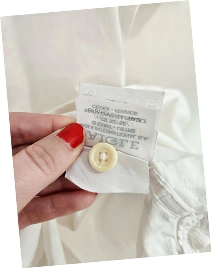 Chemise manches courtes blanche Aigle 100% coton coupe classique taille XL - photo numéro 6